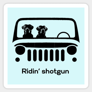 Ridin' shotgun Labrador Retrievers Sticker